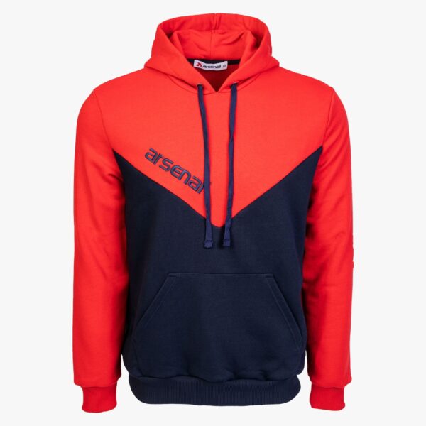 Arsenal Medium Blue / Red Sport Cotton-Poly Relaxed Fit Pullover Hoodie