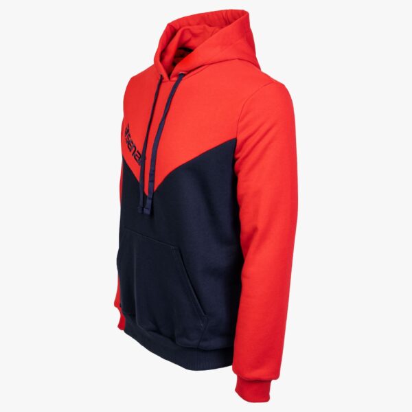 Arsenal Medium Blue / Red Sport Cotton-Poly Relaxed Fit Pullover Hoodie