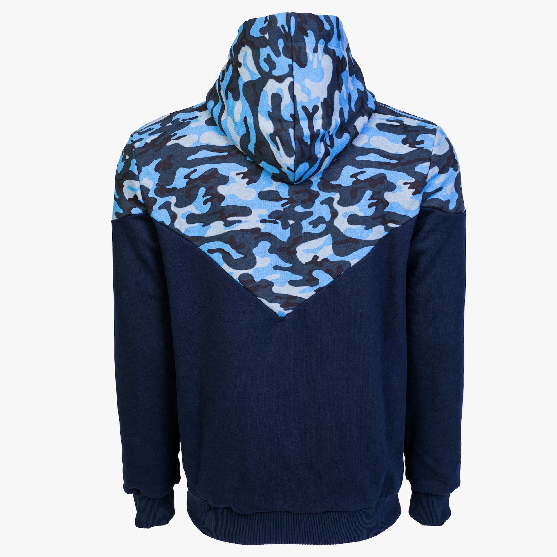 Arsenal Large Blue Camo Cotton-Poly Relaxed Fit Ascend Pullover Hoodie