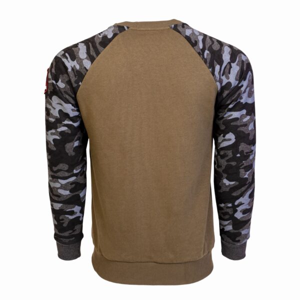 Arsenal Medium Khaki / Black Camo Cotton-Poly Standard Fit Pullover Sweater