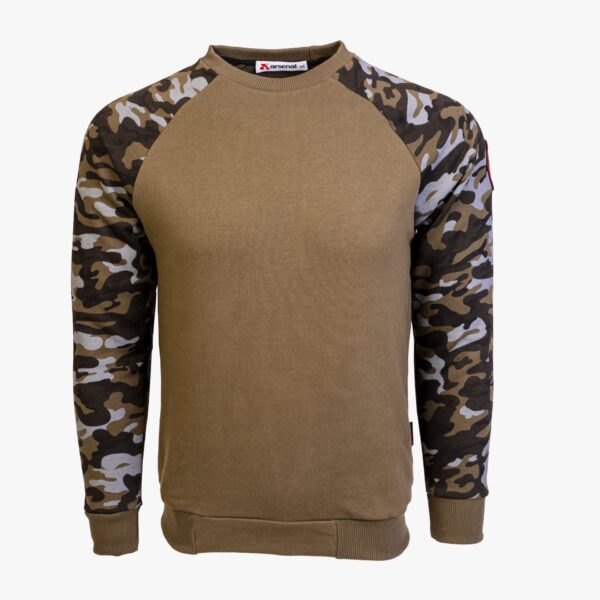 Arsenal X-Large Khaki / Camo Series Utility Cotton-Poly Standard Fit Pullover Sweater