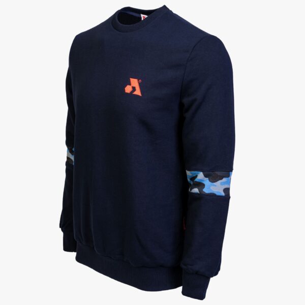 Arsenal Medium Blue Cotton-Poly Standard Fit Flex Pullover Sweater