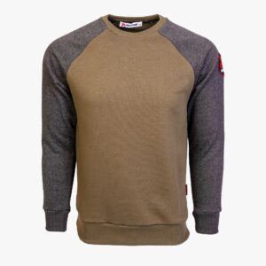 Arsenal Medium Grey / Khaki Cotton-Poly Standard Fit Icon Pullover Sweater