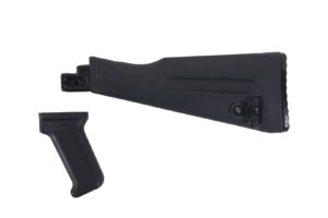 Arsenal AK47 / AK74 Warsaw Length Black Buttstock and Pistol Grip Set for Stamped Receivers