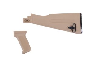 Arsenal Desert Sand Warsaw Pact Length Buttstock and Pistol Grip for Stamped Receivers