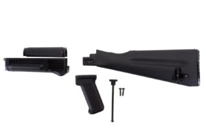 Arsenal Black Polymer NATO Length Stock Set with Stainless Steel Heat Shield for Stamped Receivers