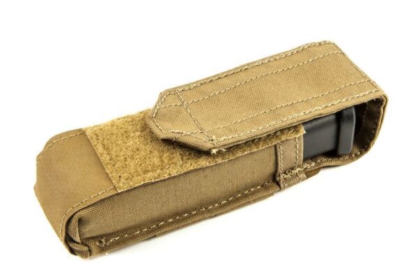 Blue Force Gear-Single Pistol mag Pouch Classic style w/ flap (fits lights multitools) Coyote Brown