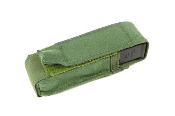 Blue Force Gear-Single Pistol mag Pouch Classic style w/ flap (fits lights multitools) OD Green