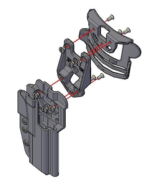 CompTac International for Guns w/ Light OWB Holster – Glock 17/22/31 Gen 1-4 TLR-1 TLR-2