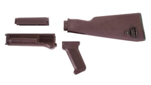 Arsenal Plum Polymer Stock Set with Stainless Steel Heat Shield for Milled Receivers