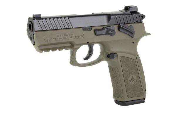 IWI JERICHO 941 ENHANCED Mid-Size Polymer Frame Pistol 9mm Luger 3.8″ Barrel (2x)16RD Mag OD Green