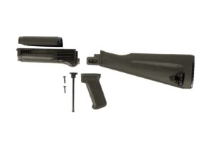 Arsenal 4 Piece OD Green Warsaw Length Mil Spec Buttstock Set for Stamped Receivers with Hardware