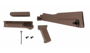 Arsenal FDE Left Side Folding Warsaw Length Stock Set for Stamped Receivers with Hardware