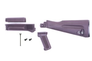 Arsenal 4-Piece Mil-Spec Warsaw Length Plum Polymer Buttstock Set for Stamped Receivers with Hardware