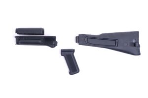Arsenal US Black Polymer Left Side Folding Stock Set for Stamped Receivers With Hardware