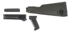Arsenal Black Polymer Stock Set with Stainless Steel Heat Shield for Milled Receivers With Hardware
